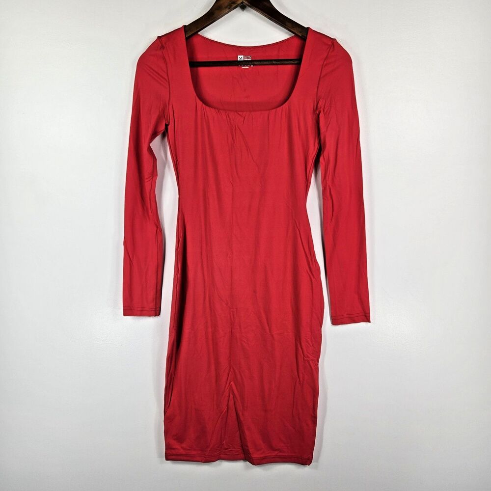 HYZ Women's Size Medium Red Long‎ Sleeve Bodycon Dress NWOT